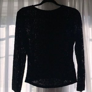 Long sleeve rose patterned shirt